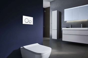 Клавиша смыва Azario AZ-8200-0045 Белая Хром — фото 3, Кнопки смыва