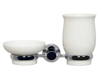 K-24226 Держатель стакана и мыльницы — фото 1, Аксессуары для раковины