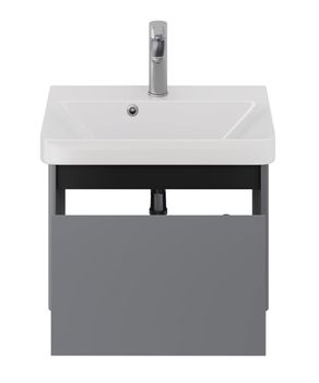 Тумба Luxury, 55 см, подвесная, 1 ящик, серый базальт — фото 8, Тумбы под раковину