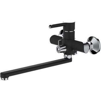 Смеситель для ванны Haiba HB22805-7 универсальный Черный Хром — фото 1, Смеситель для ванны