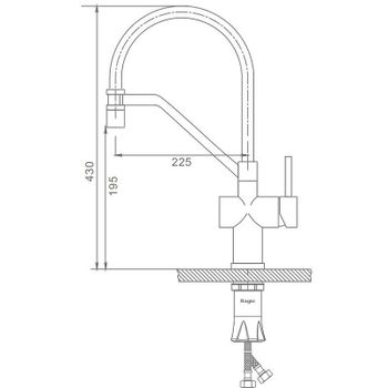 Смеситель для кухни Raglo R86.41.05 Сатин Черный — фото 6, Смесители для кухни