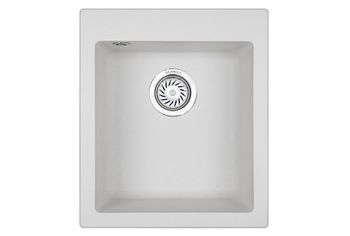 Granula-4201, АРКТИК (БЕЛЫЙ), кухонная мойка, кварц — фото 1, Кухонные мойки
