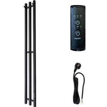 Электрический полотенцесушитель Маргроид Inaro 1200x120 Inaro3v-12012-1049-9005R правый Черный матов — фото 1, Электрические полотенцесушители