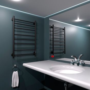 Электрический полотенцесушитель Маргроид Вид 10 800x500 10-8050-1049-9005R правый Черный матовый — фото 5, Электрические полотенцесушители