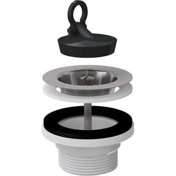 Выпуск для кухонной мойки Alcaplast A33 Нержавеющая сталь — фото 1, Донные клапаны