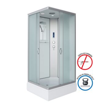 Душевая кабина Niagara Classic NG-33084-14QP (100х80х215) средний поддон(26см),стекло матовое,4 мест — фото 3, Душевые кабины