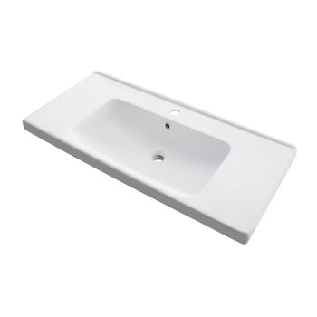 Тумба BIG INN, 100 см, подвесная, 1 ящик + выдвижной внутренний ящик, дуб кантри — фото 5, Тумбы под раковину