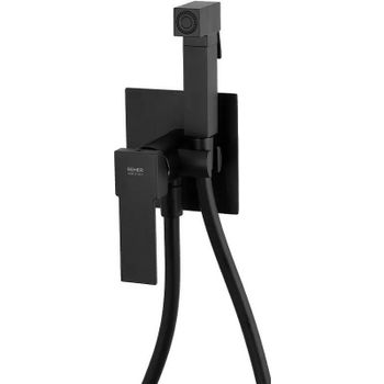 Гигиенический душ со смесителем Remer Qubika Q65NO Черный матовый — фото 1, Гигиенические души