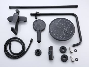 Душевая система Bond B01-9188 Черная матовая — фото 5, Душевые стойки