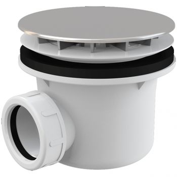 Сифон для душевого поддона Alcaplast A49CR Хром — фото 1, Сифоны для поддонов