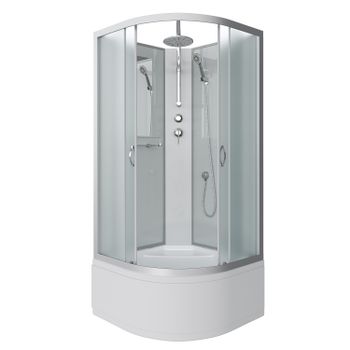 Душевая кабина Niagara Classic NG-2307-14BKT (80х80х210) высокий поддон(40см),стекло матовое,4 места — фото 1, Душевые кабины