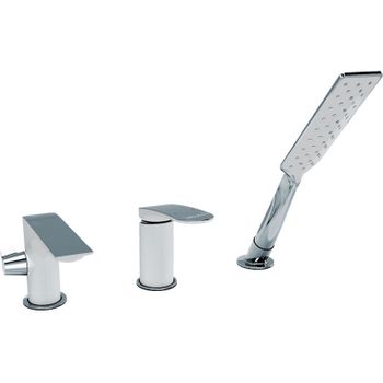 Смеситель на борт ванны Radomir Эдельвейс 1-27-0-0-0-626 Хром Белый — фото 1, Смесители на борт ванны