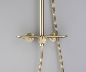 Душевая система Bronze de Luxe Icon 80112CG Золото матовое — фото 2, Душевые стойки