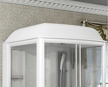 Душевая кабина Radomir Диана 1 118x108 1-05-1-0-0-0640 с баней профиль Белый стекло прозрачное — фото 6, Душевые кабины