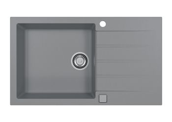 Мойка для кухни ALVEUS GRANITAL CADIT 40 CONCRETE - G81 860 X 500 1X в комплекте с сифоном 1132823, — фото 1, Кухонные мойки