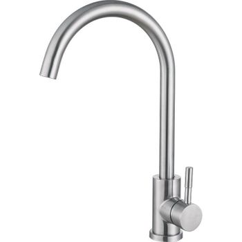 Смеситель для кухни Haiba HB71304-3 Нержавеющая сталь — фото 1, Смесители для кухни