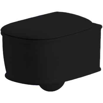 Унитаз Artceram Atelier ATV001 17 00 подвесной Черный матовый без сиденья — фото 1, Подвесные унитазы