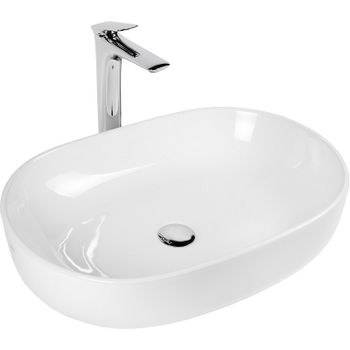 Раковина-чаша Bond Oval 60 S59-600 Белый глянец — фото 4, Раковины накладные