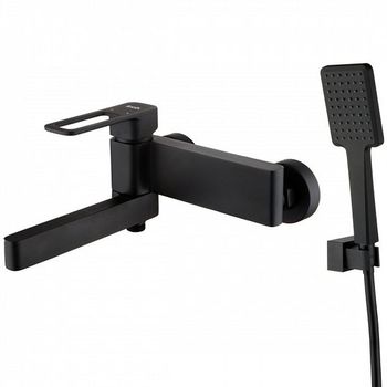 Смеситель для ванны Iddis Slide SLIBL00i02 Черный — фото 1, Смеситель для ванны