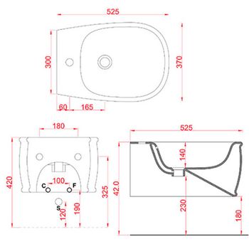 Биде Artceram Ateiler ATB001 01 00 подвесное Белое — фото 2, Биде подвесные