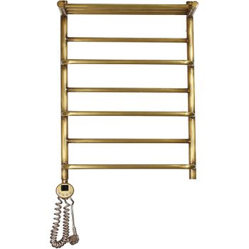 Электрический полотенцесушитель Domoterm Орфей с полкой П7 500x700 АБР EL Античная бронза — фото 1, Электрические полотенцесушители