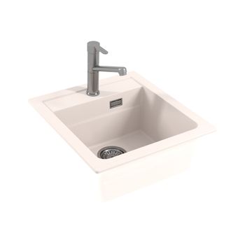 Мойка для кухни ALVEUS GRANITAL ATROX 20 ARCTIC - G11 470 X 500 1X в комплекте с сифоном 1132823, — фото 2, Кухонные мойки