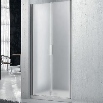 Душевая дверь BelBagno Sela 115 SELA-B-2-115-P-Cr профиль Хром стекло рифленое — фото 1, Распашные душевые двери