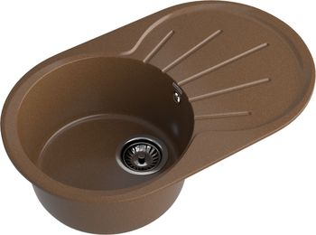 Товар: GRANFEST Мойка RONDO 750L 1-чаша+крыло 750*460мм топаз арт.GF- - фото 1 GRANFEST Мойка RONDO 750L 1-чаша+крыло 750*460мм топаз арт.GF- — фото 1, Кухонные мойки