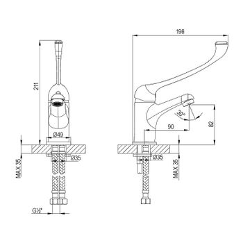 Смеситель для раковины Lemark Project LM4636C Хром — фото 2, Смесители для раковины