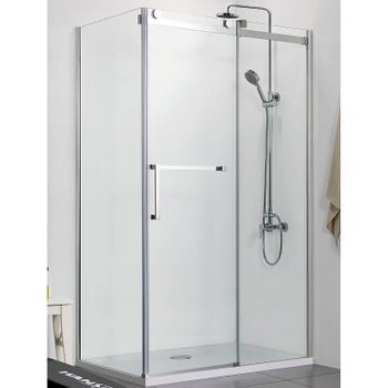 Душевой уголок Azario Vancouver 120х80 AZ-NKF1131 R 800 профиль Серебро стекло прозрачное — фото 2, Прямоугольные душевые уголки