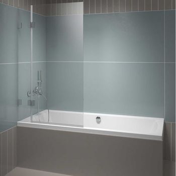 Шторка на ванну Riho VZ Scandic NXT X109 85x150 L G001143120 (GX00162C1) профиль Хром стекло прозрач — фото 1, Шторки для ванной распашные