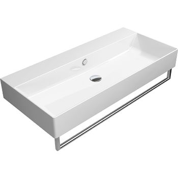 Раковина GSI Kube X 100 9423011 Белая — фото 5, Раковины накладные