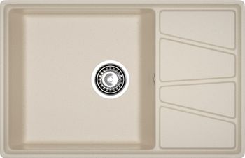 GRANFEST Мойка VERTEX 780L 1-чаша+крыл 780*500мм кашемир арт.GF- — фото 2, Кухонные мойки