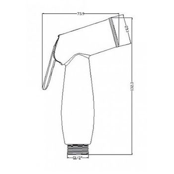 Смеситель для раковины Swedbe Ares 1960 с гигиеническим душем Хром — фото 2, Смесители для раковины
