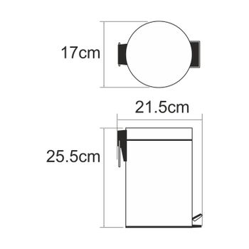 K-633LIGHT BRONZE Ведро 3L — фото 3, Мусорные ведра