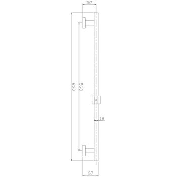 Душевая штанга Haiba HB8012 Нержавеющая сталь — фото 2, Штанги для душа