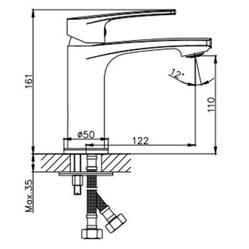 Смеситель для раковины Haiba HB10587 Хром — фото 2, Смесители для раковины