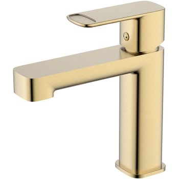 Смеситель для раковины AQUAme Parma AQM6610BG Шлифованное золото — фото 1, Смесители для раковины