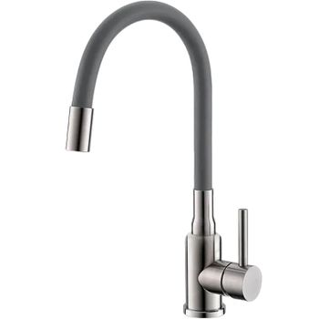 Смеситель для кухни Alveus Flexa 1147022 Нержавеющая сталь Серый — фото 1, Смесители для кухни