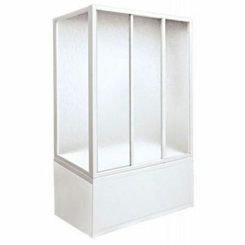 Боковая стенка для шторки на ванну Bas 75 ШТ00025 профиль Белый стекло Грейп — фото 2, Боковые стенки