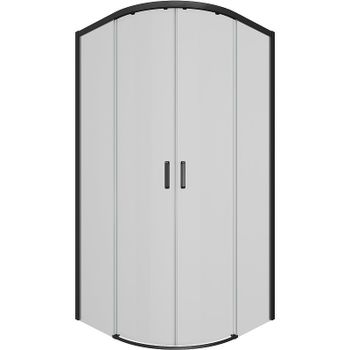 Душевой уголок Ambassador Queen 90х90 11011201Black профиль Черный стекло прозрачное — фото 10, Душевые уголки четверть круга