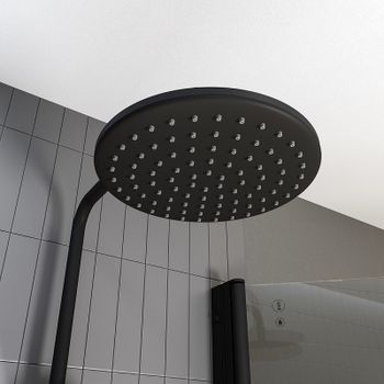 Душевая система Iddis Ray RAYMS3Fi76 Черная матовая — фото 5, Душевые стойки