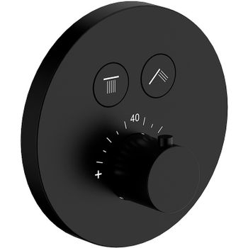 Душевая система AQUAme AQM8403MB с термостатом Черная матовая — фото 5, Встраиваемые душевые комплекты