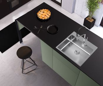 Мойка для кухни NOX 120 BRS 540x515x200 в комплекте с интегрированным сифоном — фото 4, Кухонные мойки