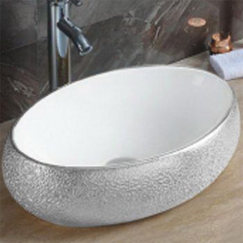 Раковина-чаша CeramaLux 49 433SS Серая — фото 1, Раковины накладные