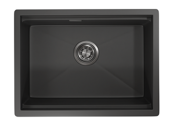 Granula-KS-6045U, ЧЕРНЫЙ МАТОВЫЙ, стальная кухонная мойка KITCHEN SPACE — фото 1, Кухонные мойки