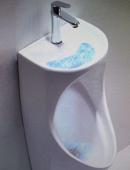 Писсуар CeramaLux X573P подвесной с горизонтальным выпуском — фото 3, Писсуары