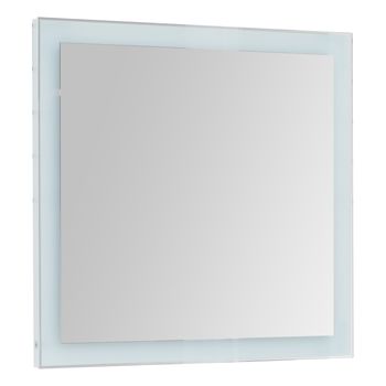 Зеркало KVADRO, 80x85 см, инфракрасный выключатель, LED-подсветка — фото 1, Зеркала в ванную комнату