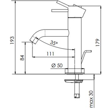 Смеситель для раковины Remer X-Style X10NO Черный матовый — фото 2, Смесители для раковины
