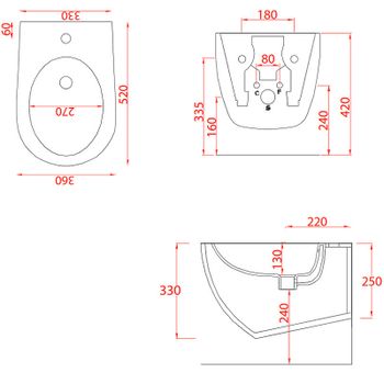 Биде Artceram File 2.0 FLB001 01 30 подвесное Белое — фото 4, Биде подвесные